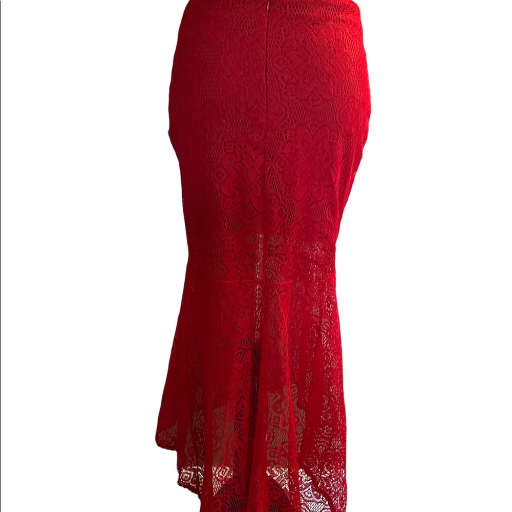 Red Lace 2 Piece Skirt Set Size Medium NWOT - Picture 6 of 12